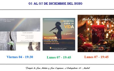 Actividades de la Parroquia del 01 al 07 de diciembre