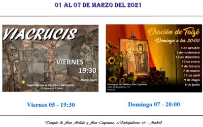 Actividades de la Parroquia del 01 al 07 de marzo
