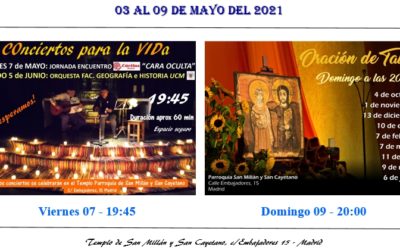 Actividades del 03 al 09 de mayo 2021 en nuestra parroquia